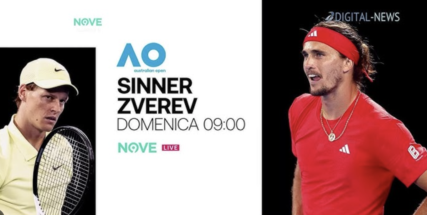 Sinner-Zverev in tv